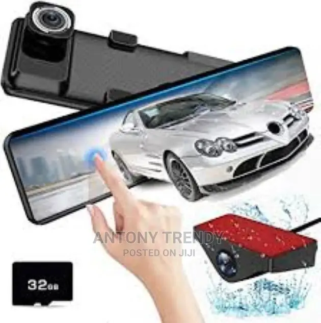 2.5K Mirror Dash Cam Rear and Front Camera, 10'' Full Touch
