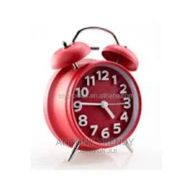 Vintage Alarm Clock / Mechanical Alarm Clock Red in Colour
