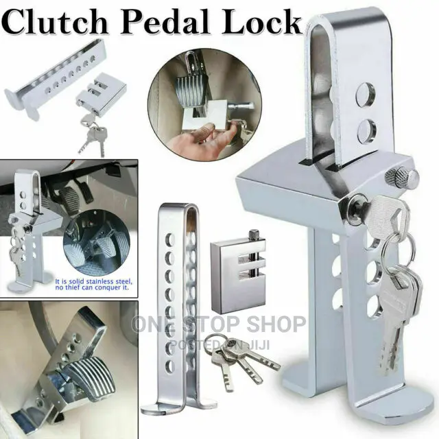 Auto Brake Clutch Pedal Lock Stainless Steel
