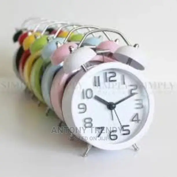 1 Pc Twin Bell Alarm Clock Glow in the Dark, Metal Vi