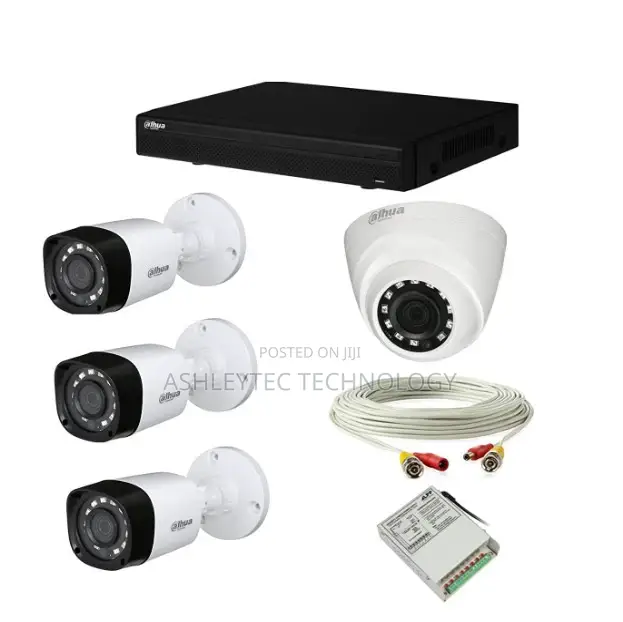 Three Dahua CCTV Cameras Security Surveillance 1080p Complet