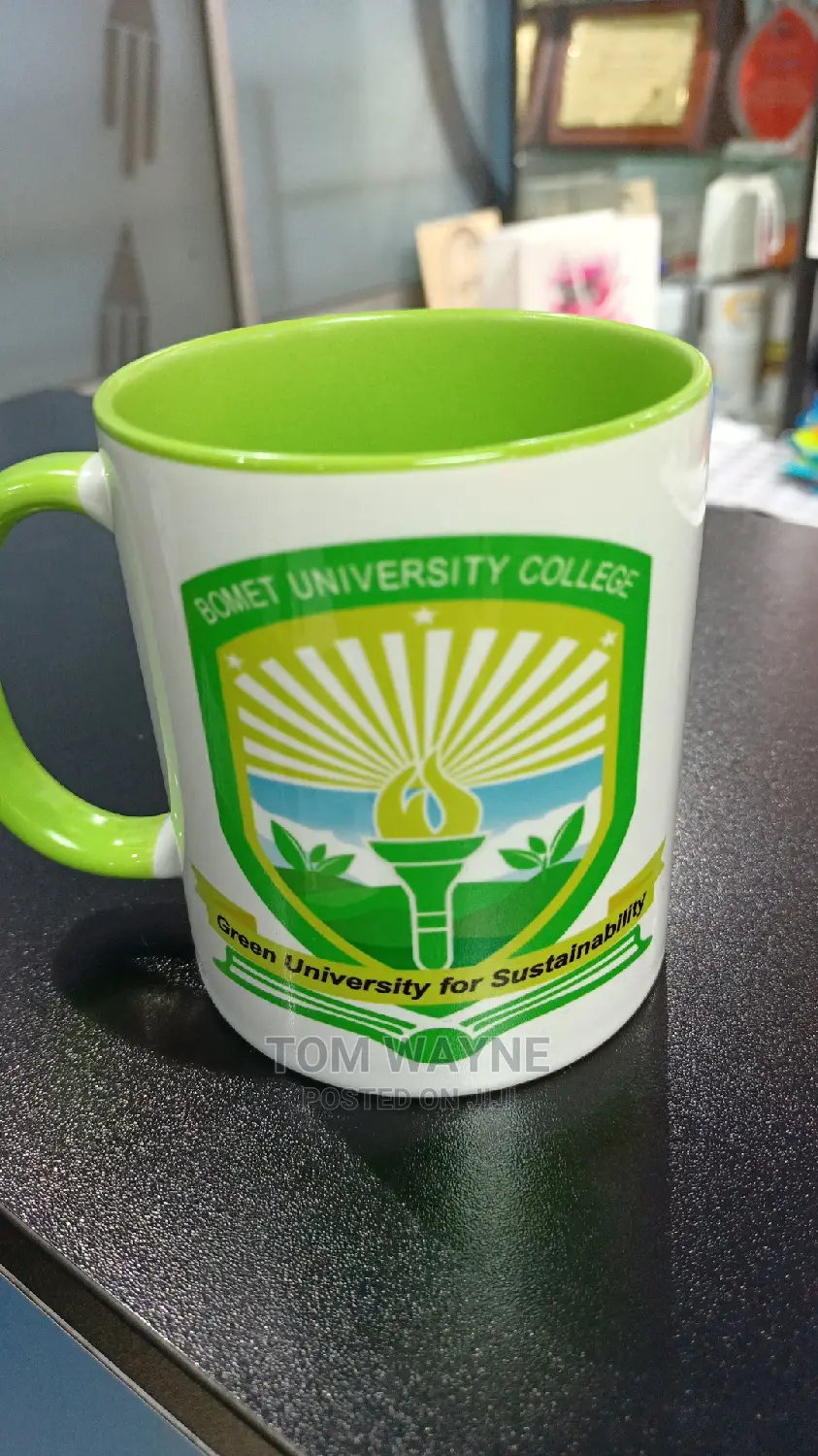 Green Tea Cups Printed With Logos, Company Names