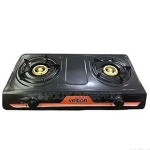 Velton Black Glass Double Top Cooker