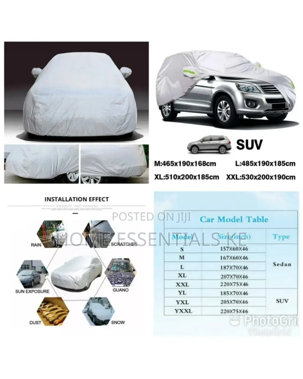 Universal Waterproof Grey Car Cover