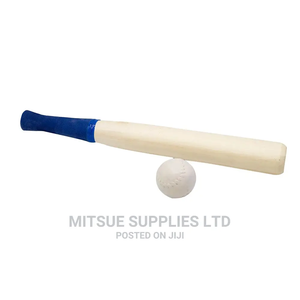 Rounders Bat/ Stick Wooden 45cm/18" With Ball for Senior