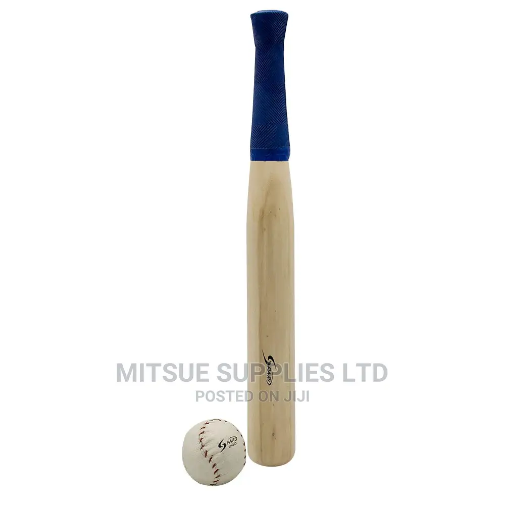 Rounders Bat/ Stick Wooden 45cm/18" With Ball for Senior