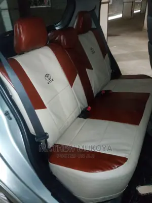 Beige and Brown Car Seat Covers