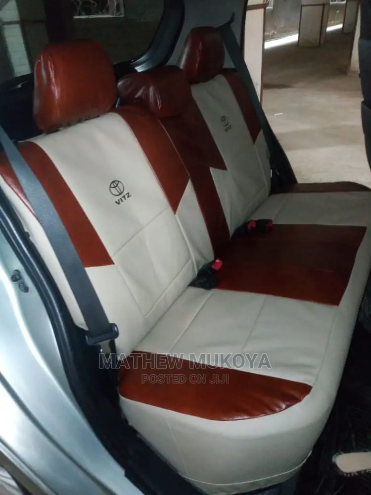 Beige and Brown Car Seat Covers