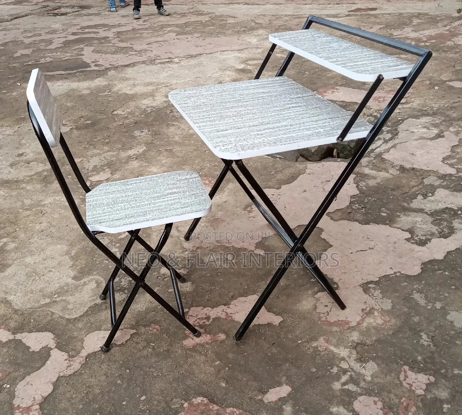Grey Foldable Study Table