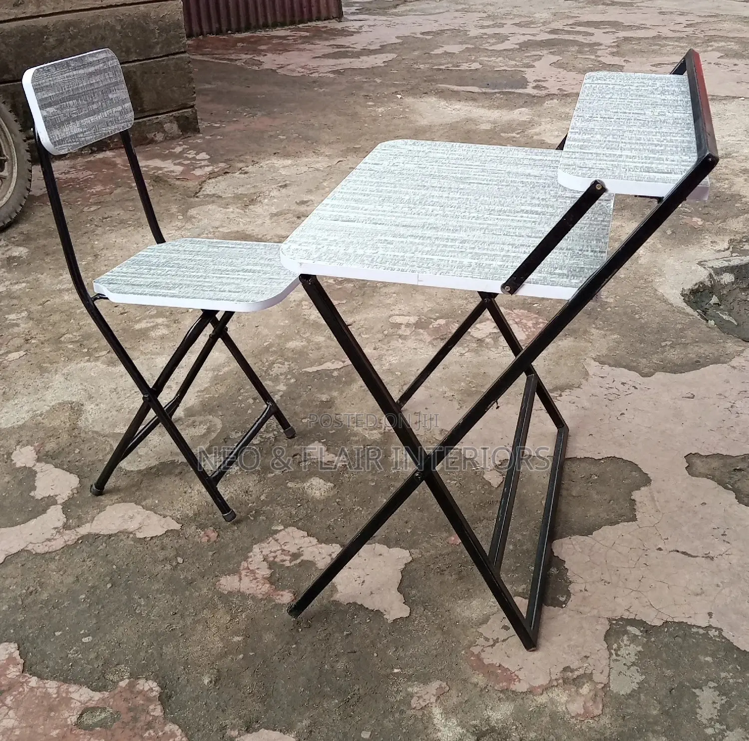 Grey Foldable Study Table