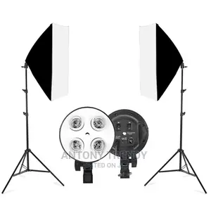 Photo Studio Diffuser 50*70cm Softbox E27 4 Lamp Holder