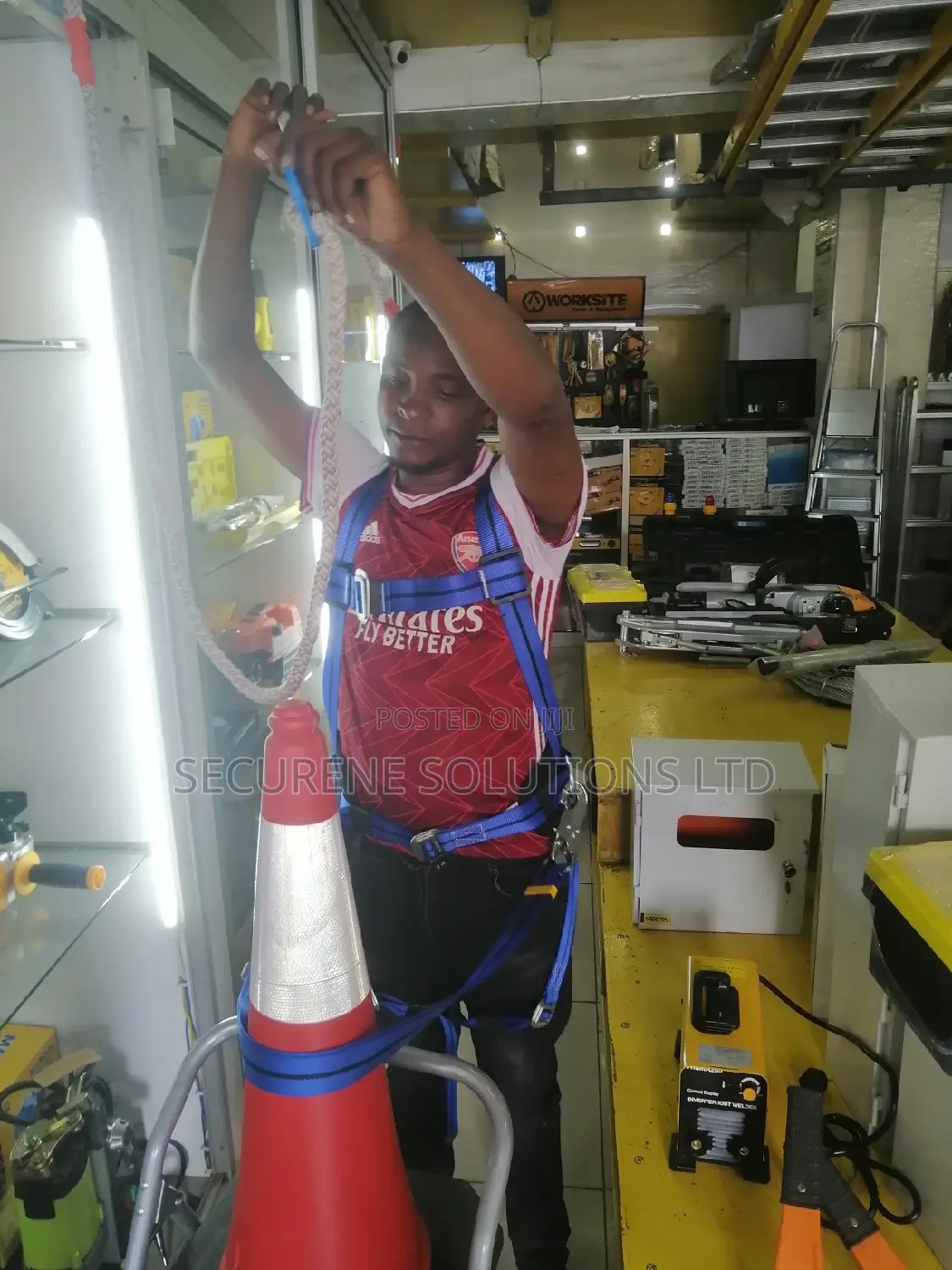 Full Body Safety Harness Tool Fall Protection With 5d-rings