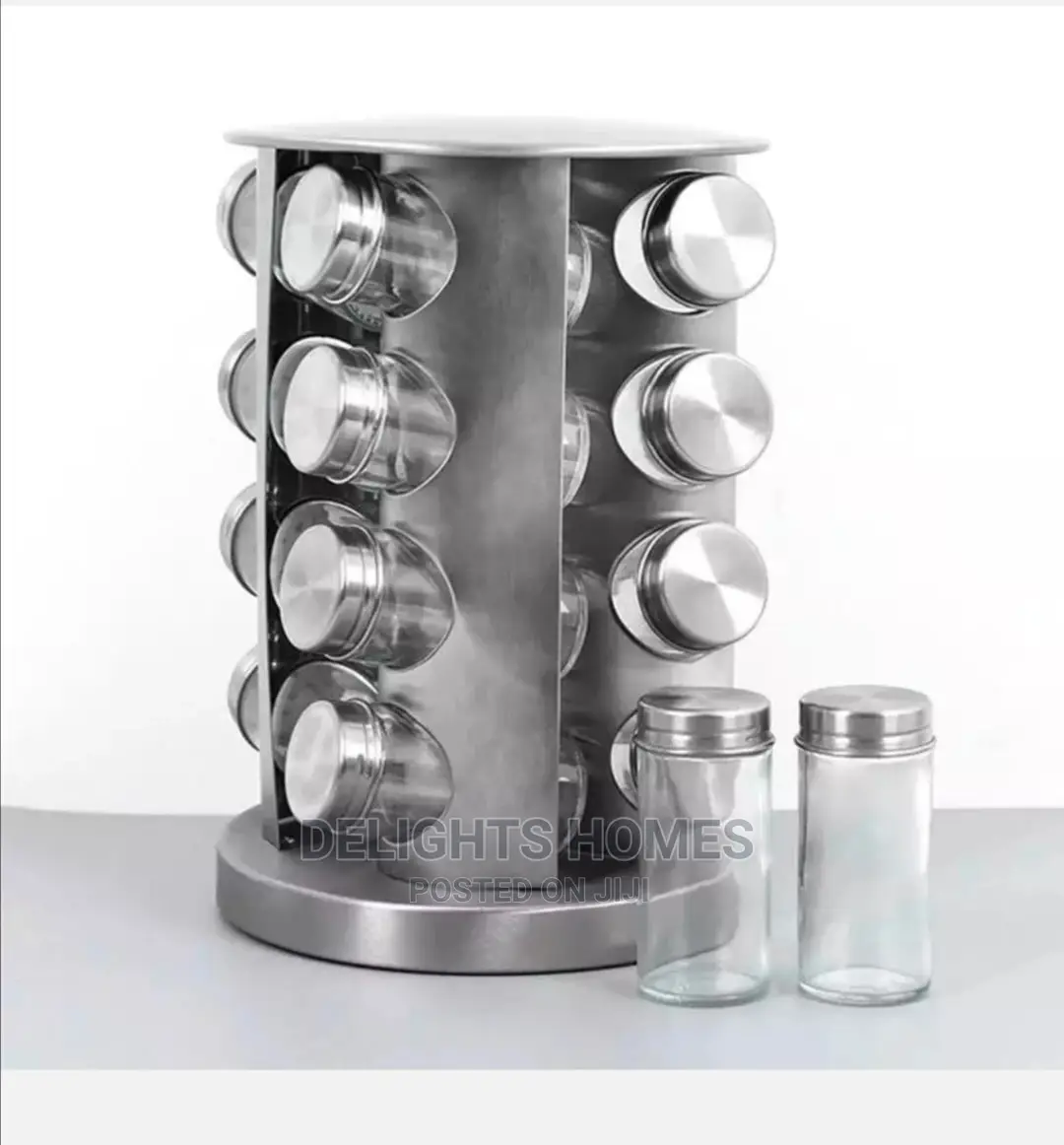17pcs Stainless Steel Seasoning Bottle Rack