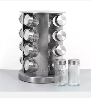 17pcs Stainless Steel Seasoning Bottle Rack