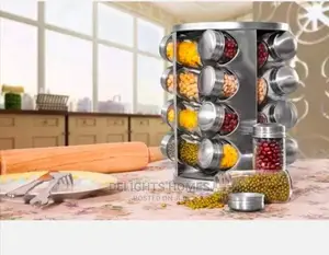 17pcs Stainless Steel Seasoning Bottle Rack