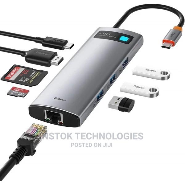 Baseus USB C Hub Docking Station, 8-In-1 USB C Hub Adapter W