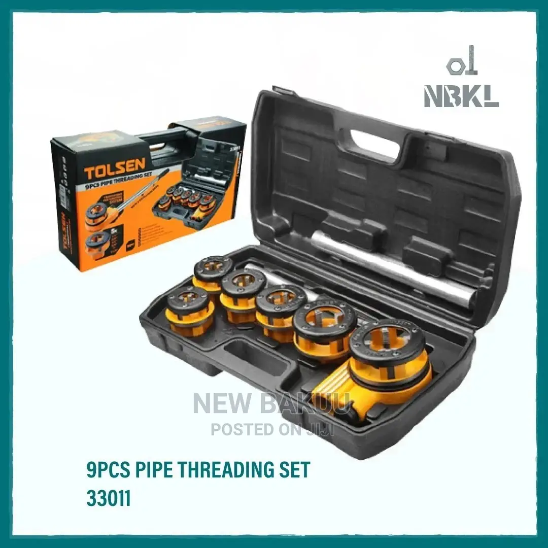 Total 9pcs Pipe Threading Set 33011