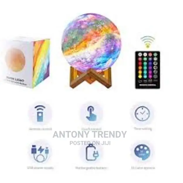Top Seller 3D Moon Lamp Remote Touch Control 16 Colors Glow
