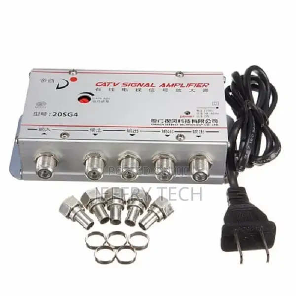 4-Way CATV Cable TV Signal Amplifier