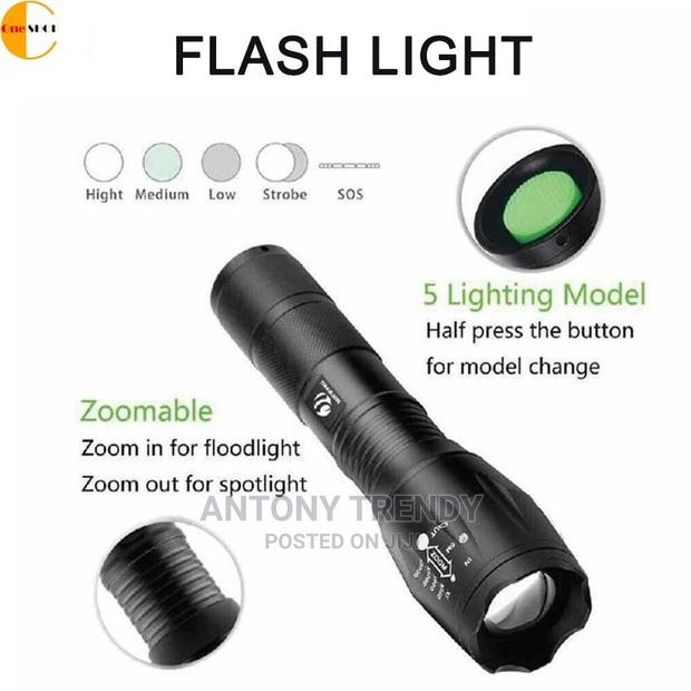 XM-L T6 Zoomable 6000 Lumen Tactical LED Flashlight Torch L - main view