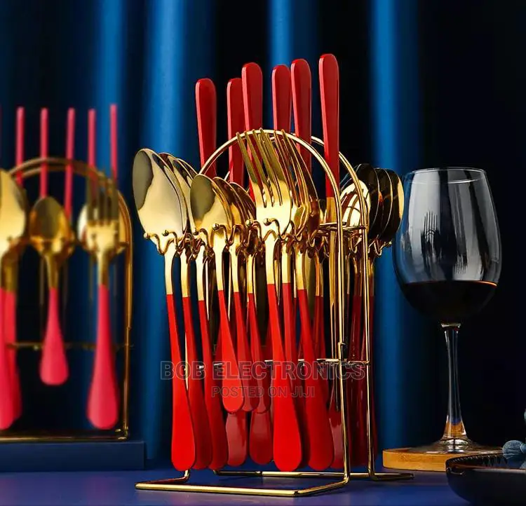24pcs Gold Cutlery Set
