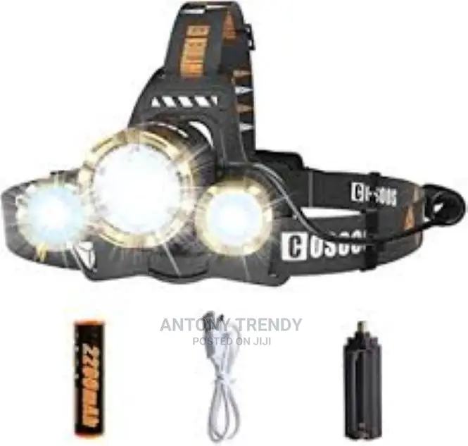 Rechargeable Headlamp, ELMCHEE 3 LED Headlamp 4 Modes 18650