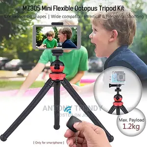 Docooler Mini Flexible Octopus Tripod With Remote Control