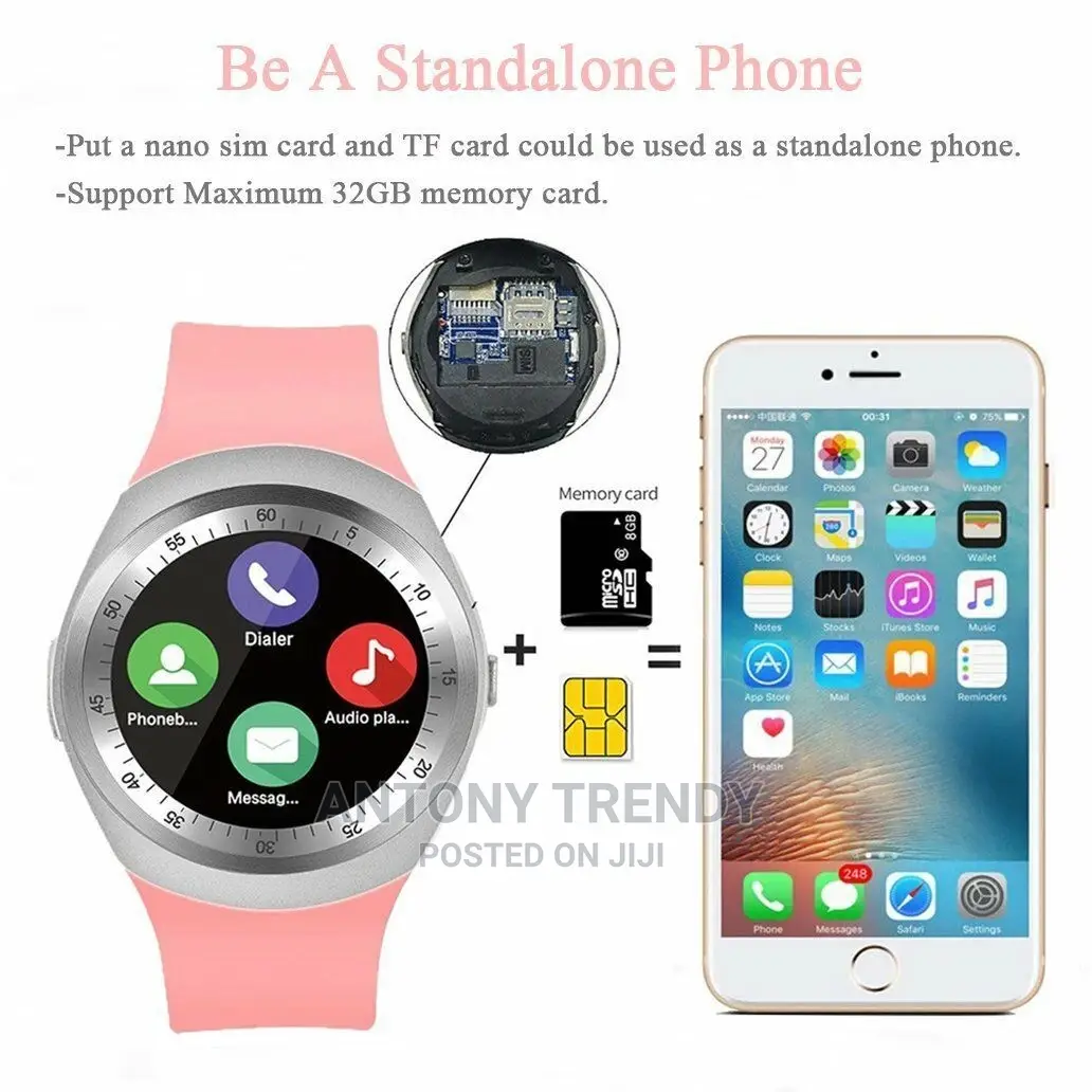 Android Smartwatch Phones Call GSM Sim Remote Camera Sports