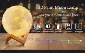 Moon Lamp, DTOETKD 16 Colors 3D Printing LED Moon Night Ligh