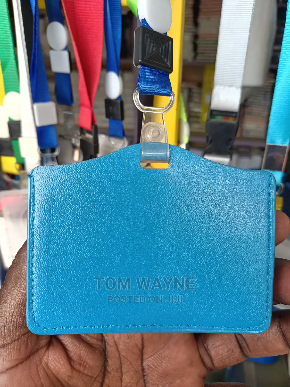 Blue Leather Card Holders