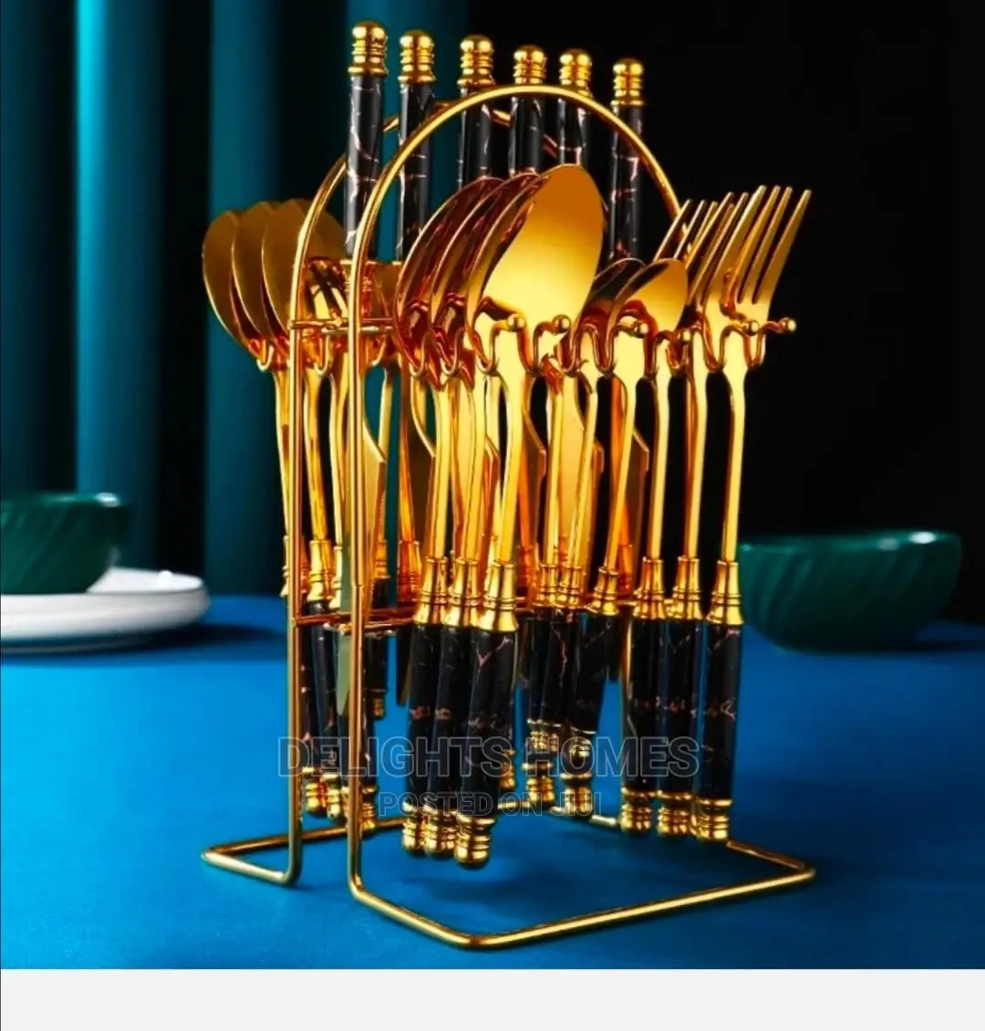 24pcs Gold Spoon Set