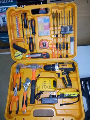 Dewalt 18 Volts Cordless Drill , Two Batteries Tools Set