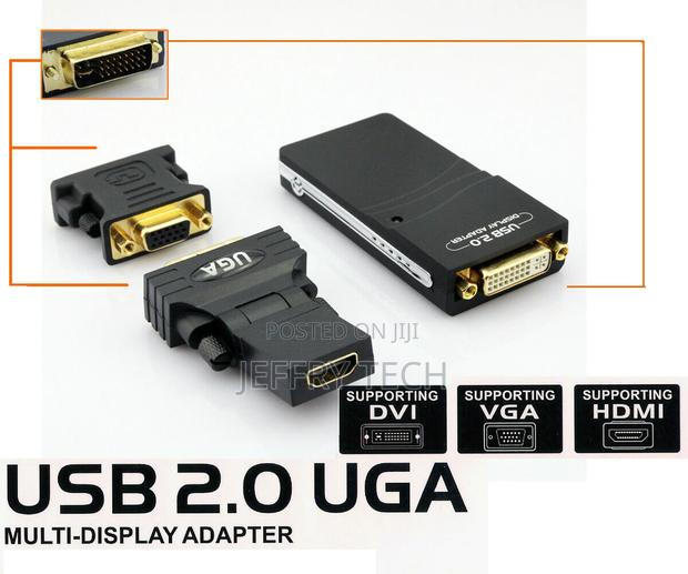 USB 2.0 to Dvi HDMI VGA Multi Display Graphic Adapter Conver