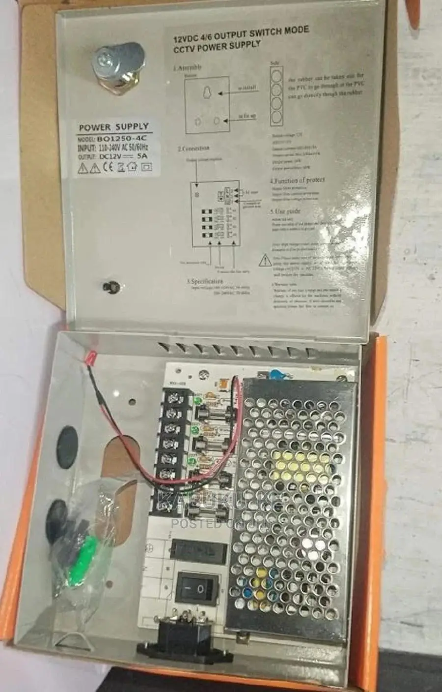 12V 5 Amperes Closed Power Supply