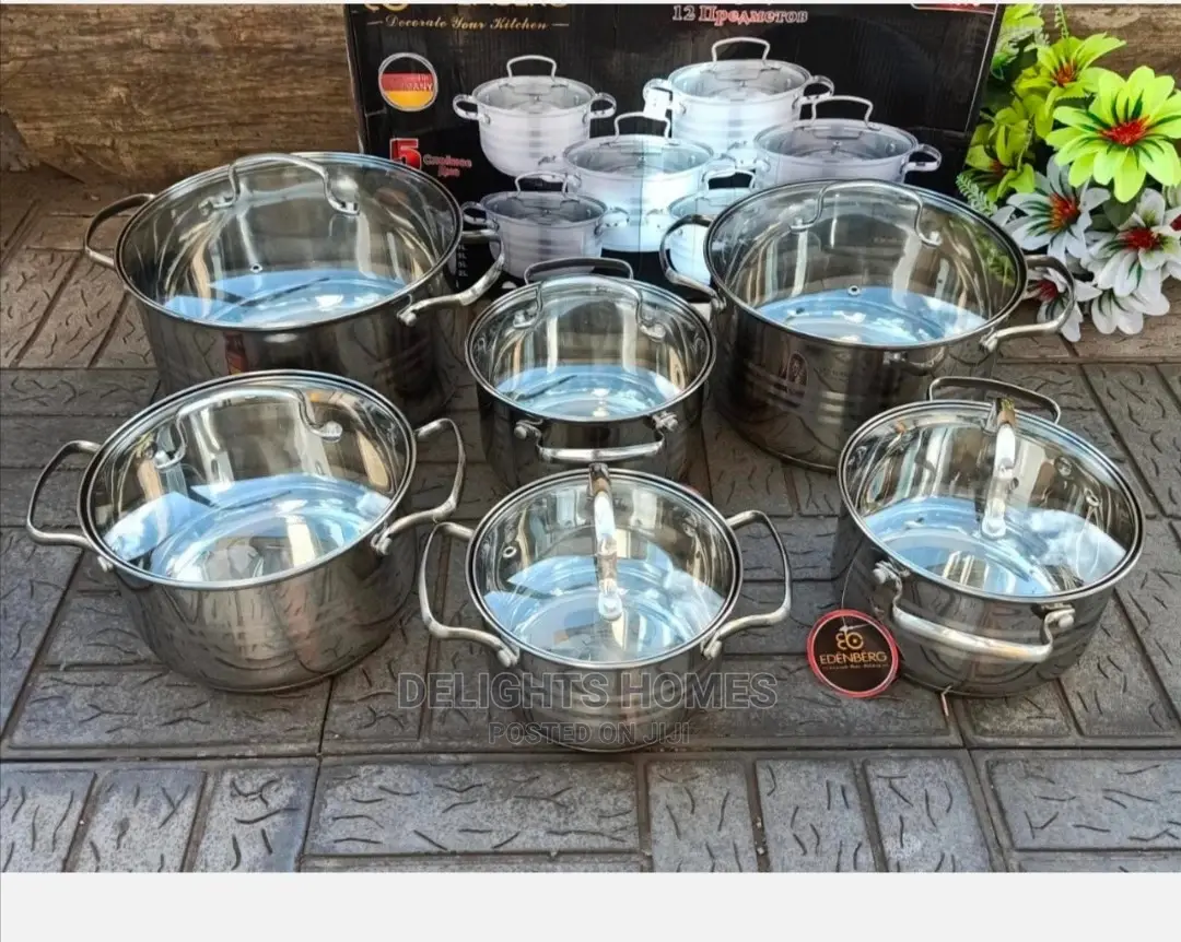 12pcs Stainless Steel Cookware Set*