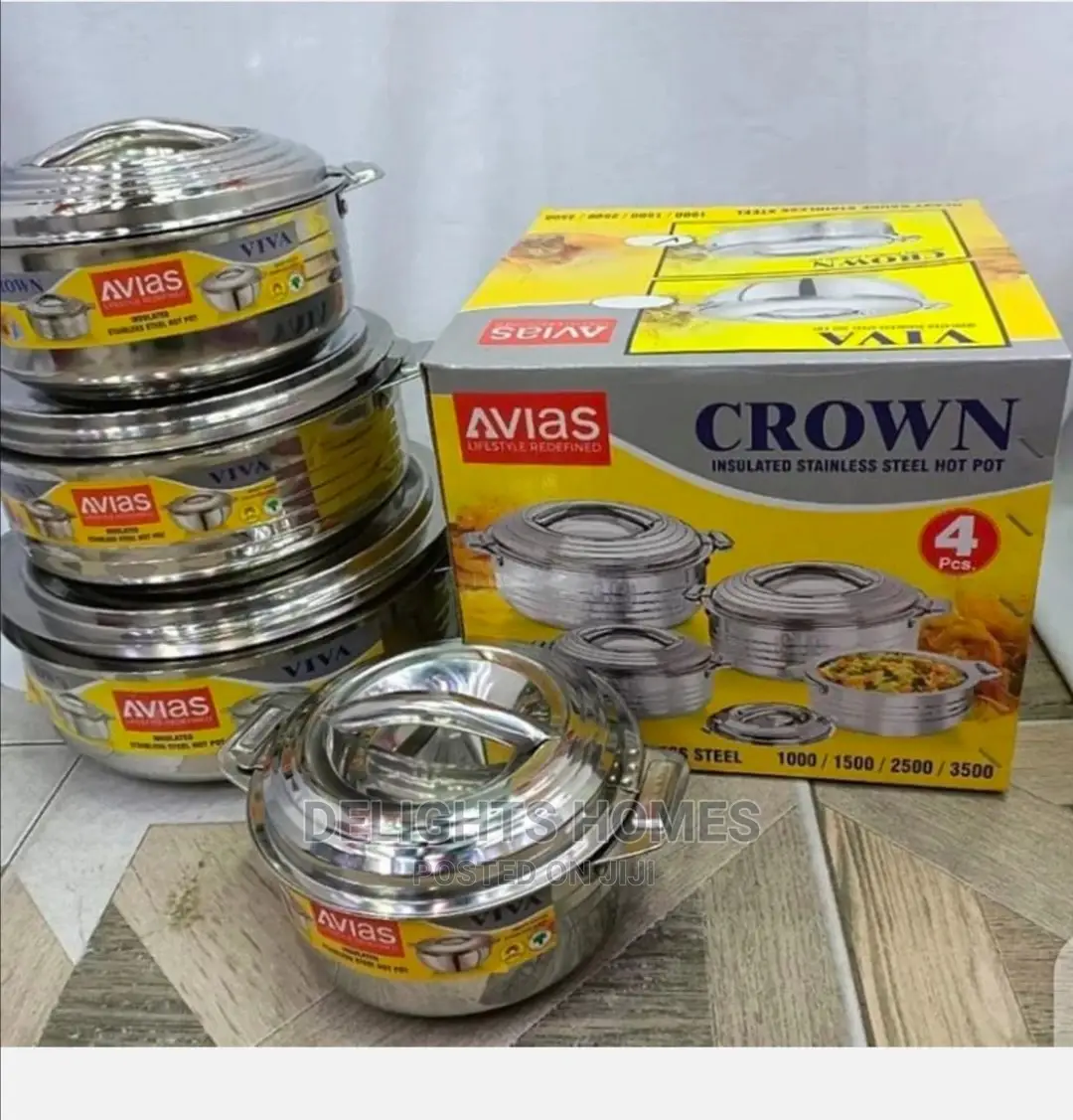 *4pcs Avias Crown Stainless Steel Hotpots