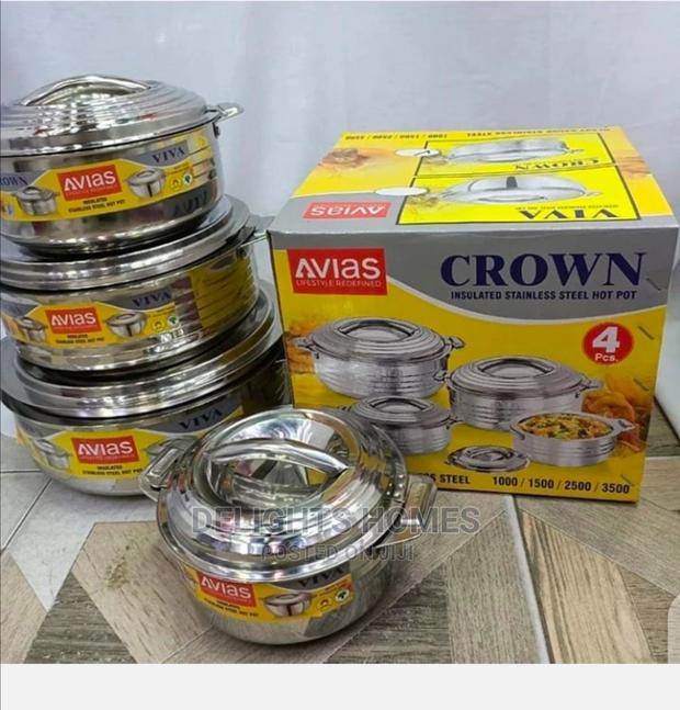 *4pcs Avias Crown Stainless Steel Hotpots - main view