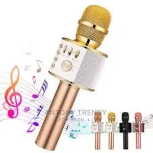 Karaoke Mic With Built-in Speakers Bt/Mp3 Blue