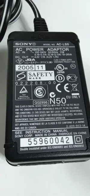 Sony Camcorder Power Adaptor