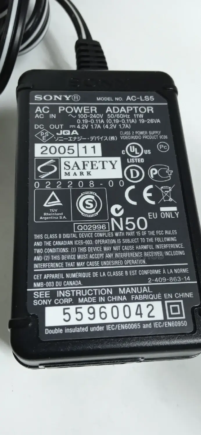 Sony Camcorder Power Adaptor