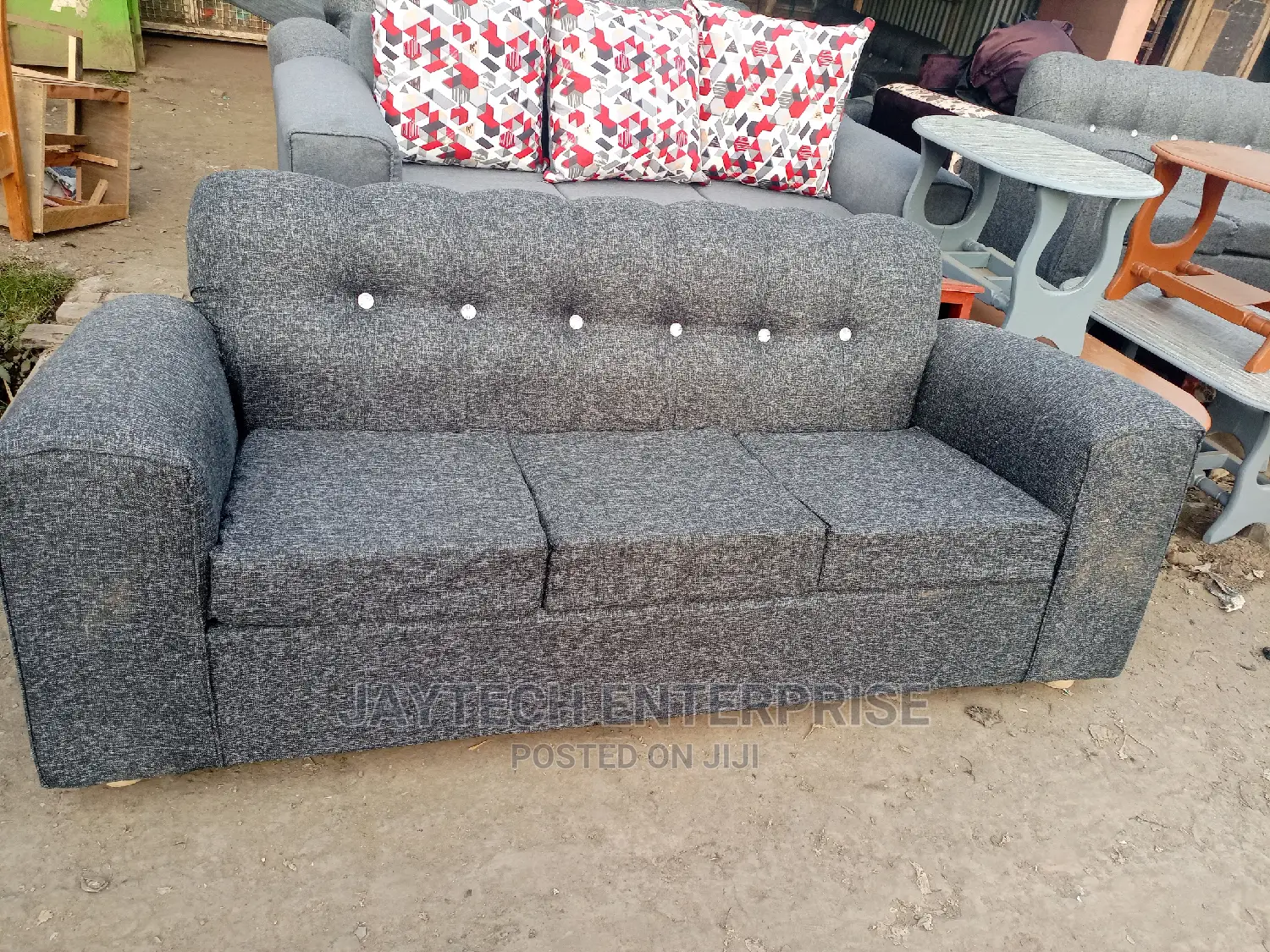 GREY 3 Seater Sofa