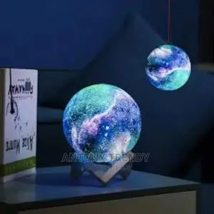Moon Lamp With 16 Color RGB Colors 16 Colors LED 3D Print M