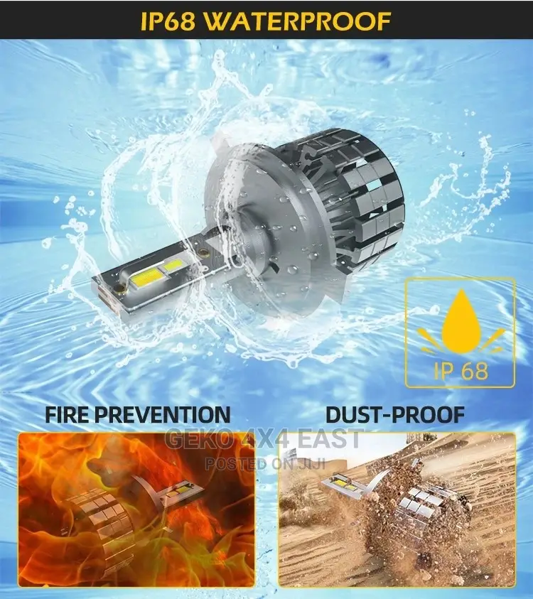 LED Headlight Bulb, H4, 3 Colour All Weather Driving