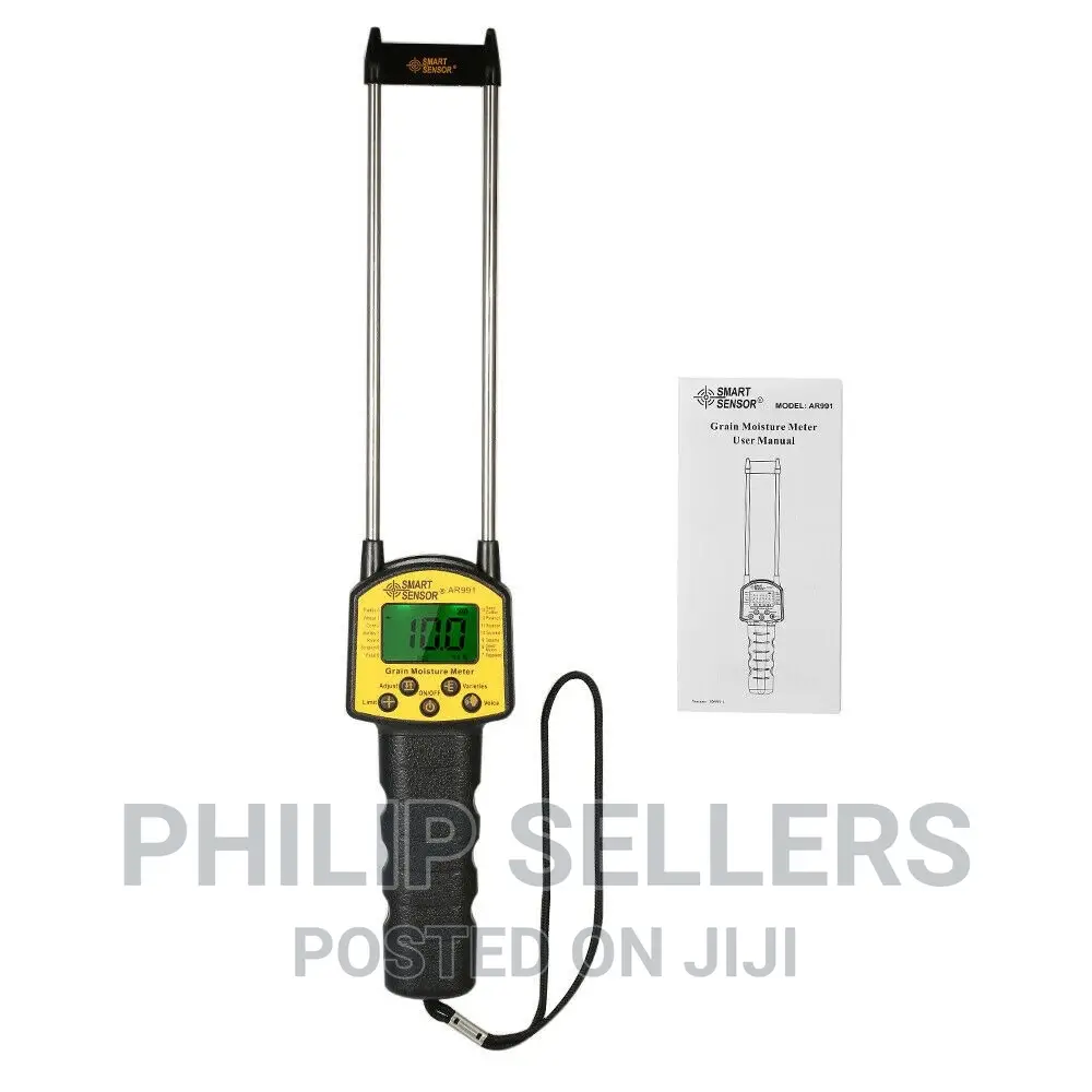 LCD Digital Grain Moisture Meter Tester Measuring Probe For