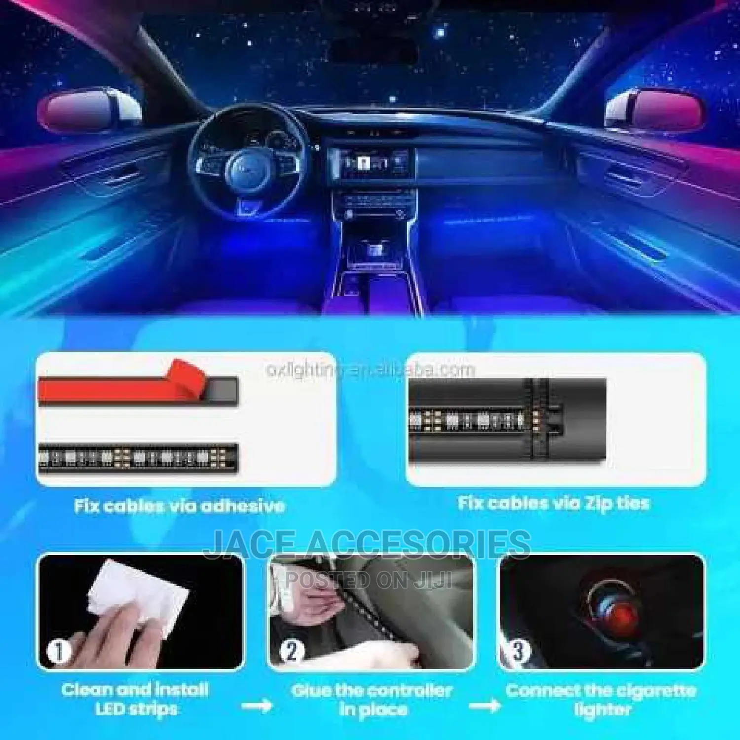 Car Interior Lights Multicolor