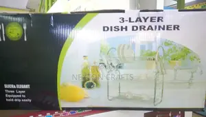 3 Layer Dish Drainer Stainless Steel Glass Holder