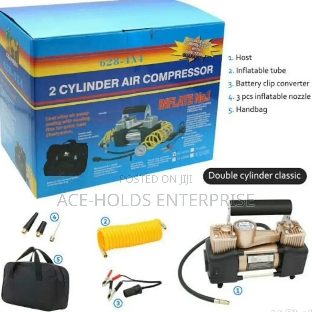 Tyre Inflator/ Double Cylinder Car Compressor.