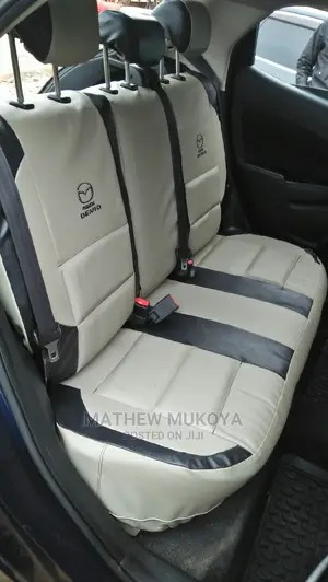 Beige and Black Car Seat Covers