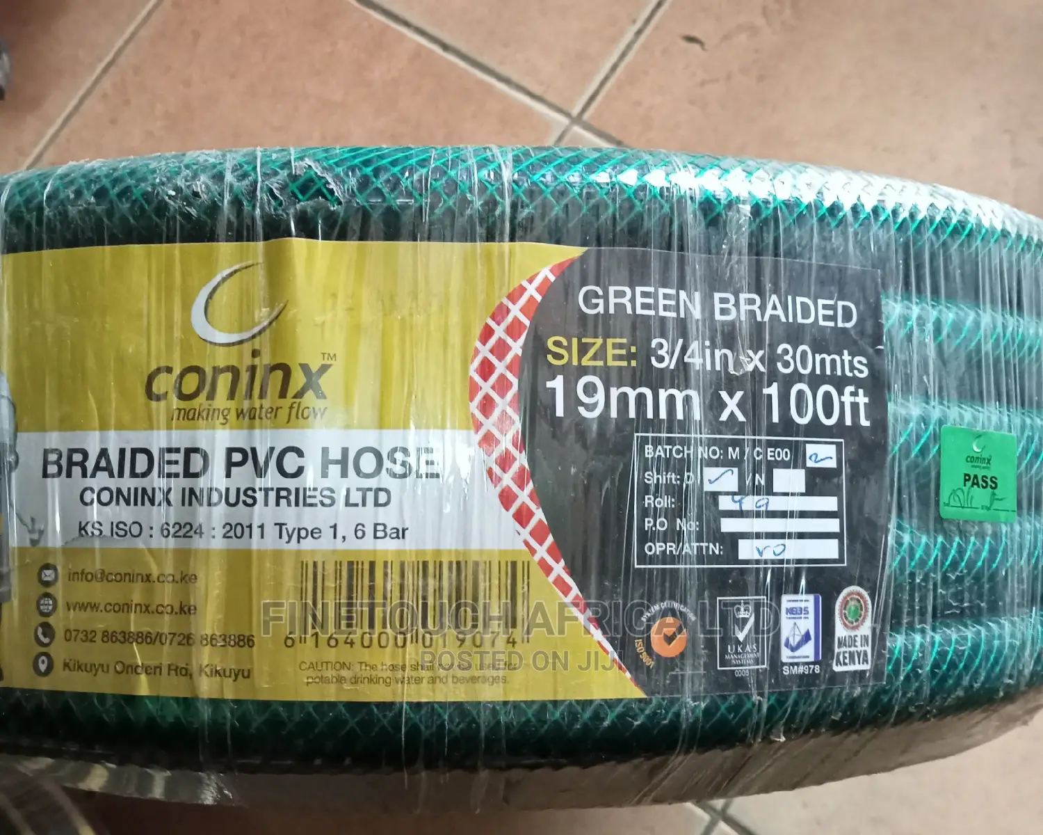 Braided Hose Pipe 3/4" by 30mts