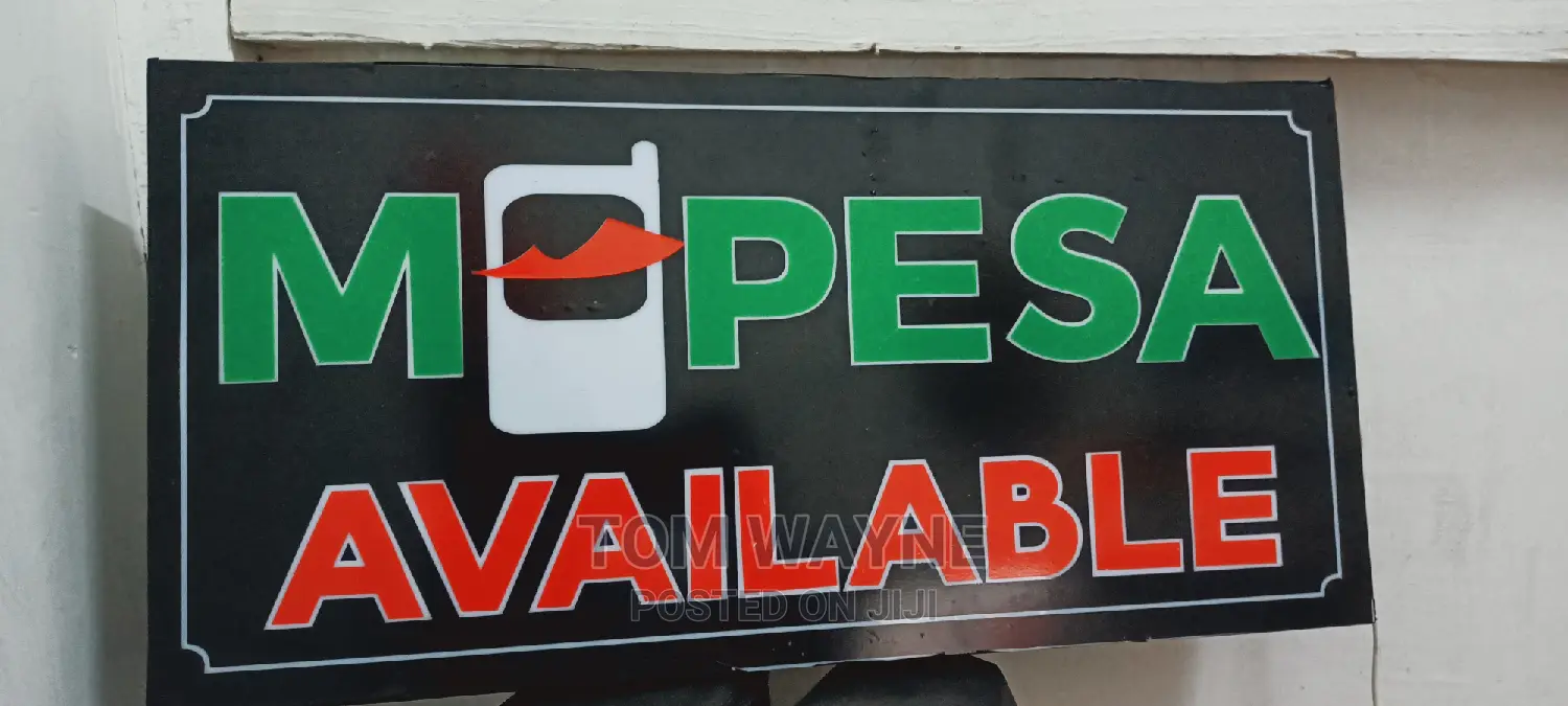 Unique Mpesa Shop Available Signage Made as You Wait